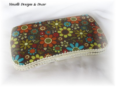 Travel Baby Wipe Container - Brown Floral-baby wipe container, wipes, baby, baby shower,