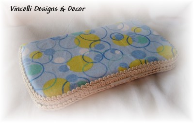 Travel Baby Wipe Container - Blue Circles-baby, diaper, gift, wipes,