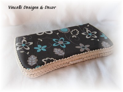 Travel Baby Wipe Container - Gray & Blue Floral-baby, diaper, wipes, gift,