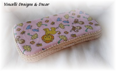 Travel Baby Wipe Container - Pink Animals - Precious Moments-baby, wipes, babywipes, travel,