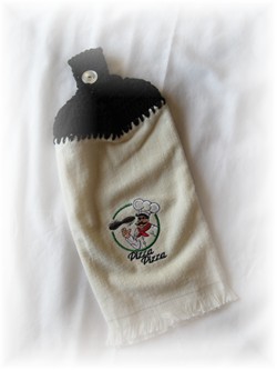 Crocheted Hand Towel - Pizza-hand towel, hand, towel, kitchen, pizza, chef,