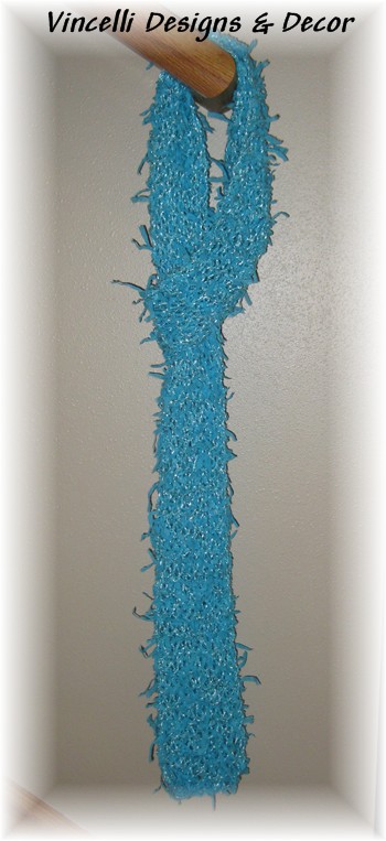 Blue Tutu Scarf-knit, knitted, scarf, blue,