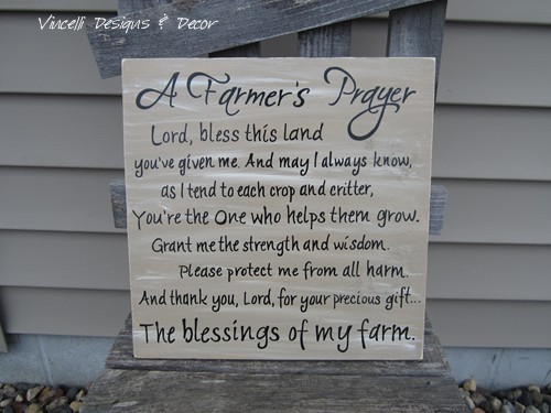 Wood Plaque - A Farmer's Prayer