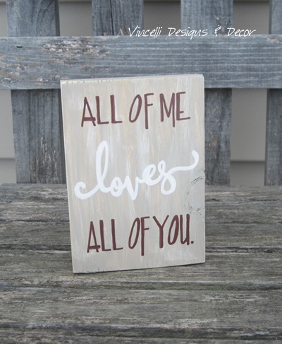 Word Block - All of me loves all of you.