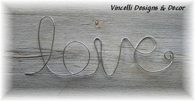 Aluminum Wire Word Art - Love