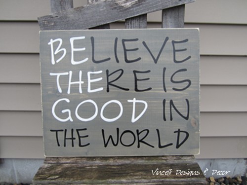 Wood Plaque - Be the Good - Gray