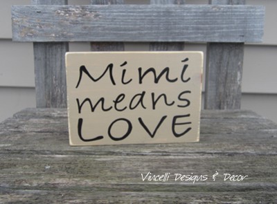 Word Block - Mimi Means Love