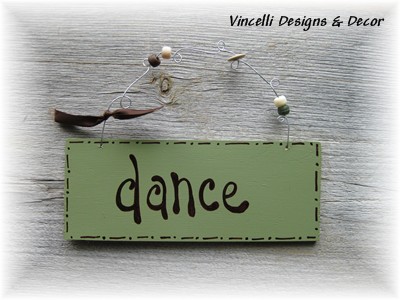 Handpainted Wood Plaque - Dance