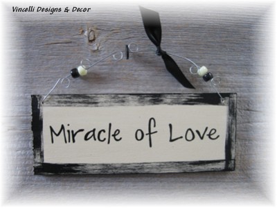 Handpainted Wood Plaque - Miracle of Love