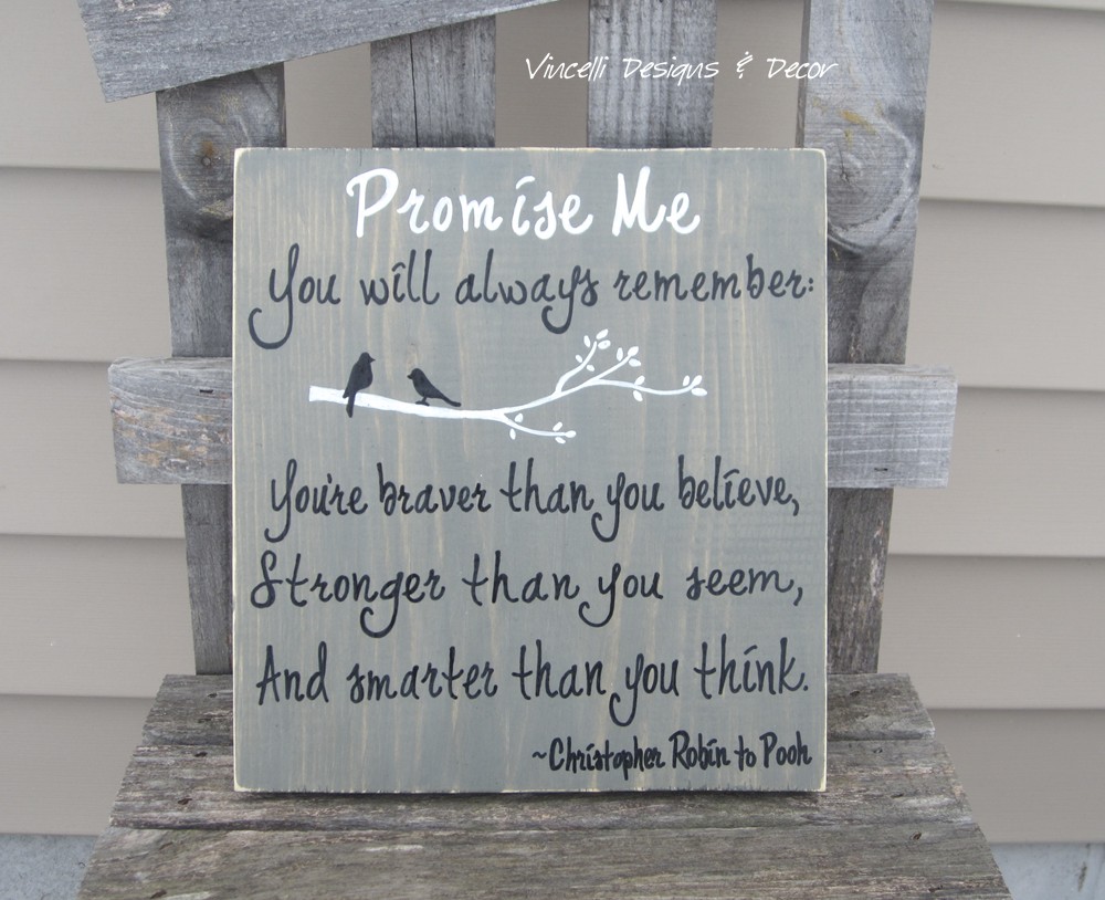 Wood Plaque - Promise Me