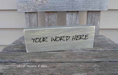 Single Word Block - YOU CHOOSE WORD